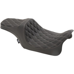 DRAG - PREDATOR III SEAT - DOUBLE DIAMOND STITCH, SILVER THREAD