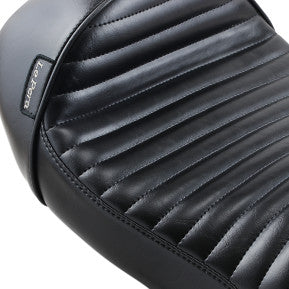 LE PERA - CAFE STUBS SOLO SEAT - BLACK PLEATED - '08-'20 TOURING