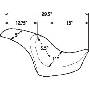 DRAG - PREDATOR 2-UP SEAT - SMOOTH - '00-17 SOFTAIL