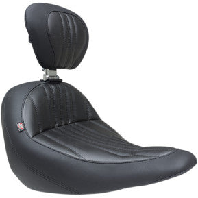 MUSTANG - SOLO TOUR SEAT WITH DRIVERS BACKREST - DAGGER STITCH - '18-20 FXLR & FLSB