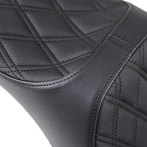 DRAG - PREDATOR III SEAT - DOUBLE DIAMOND, BLACK THREAD - '18-21 SOFTAIL