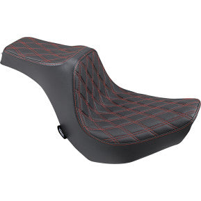 DRAG - PREDATOR III SEAT - DOUBLE DIAMOND STITCH, RED THREAD - '18-20 SOFTAIL
