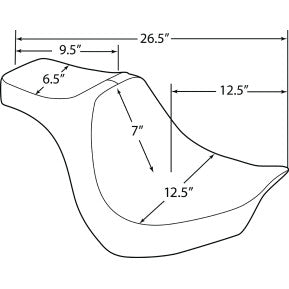 DRAG - PREDATOR III SEAT - DOUBLE DIAMOND STITCH, RED THREAD - '18-20 SOFTAIL