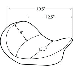 DRAG - SOLO SEAT WITH EZ GLIDE II BACKREST OPTION - MILD STITCH - '06-17 DYNA