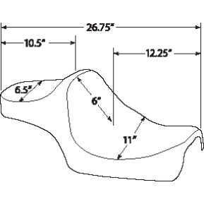 DRAG - PREDATOR III SEAT - BLACK, SMOOTH - '04-20 XL