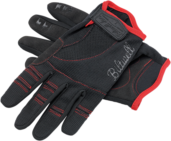 BILTWELL Moto Gloves - Black/Red - Small 1501-0108-002