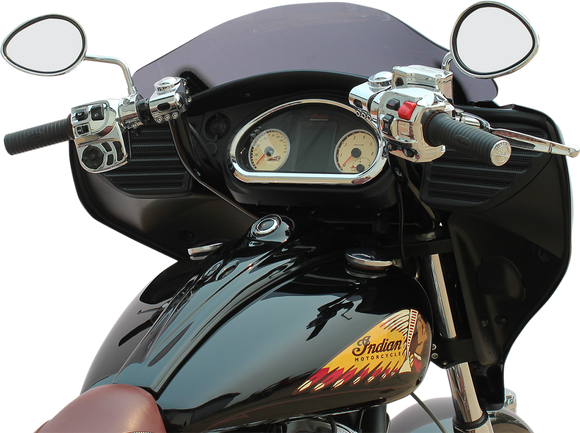 KLOCK WERKS Klip Hanger Handlebar for Indian - 12" - Black/Chrome KWH-04-9011-BC
