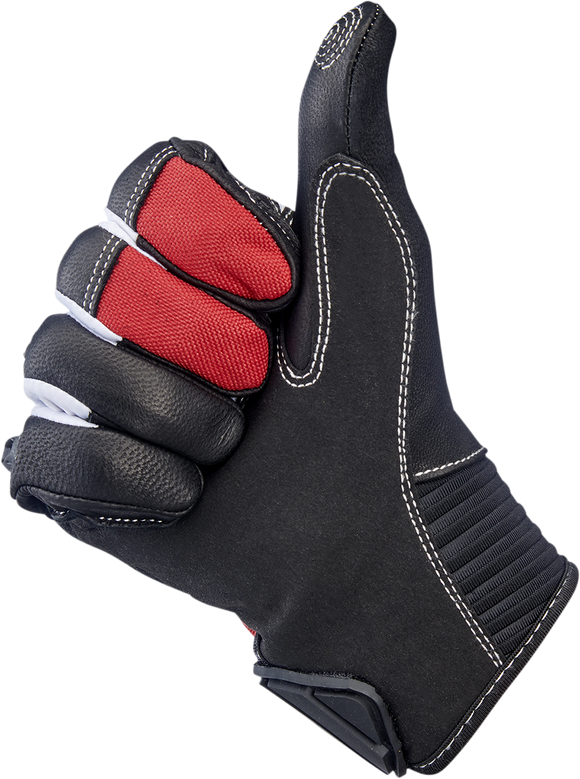 BILTWELL Bridgeport Gloves - Red - Large 1509-0801-304