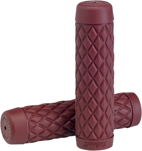 BILTWELL Torker Grips - 1" - Oxblood 6705-0301