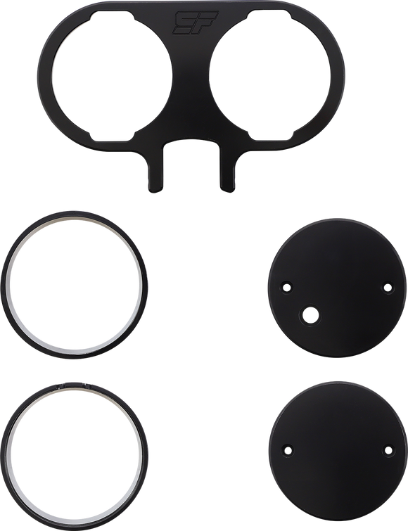 SLYFOX Gauge Mount - Dual - Black TM-SLY26