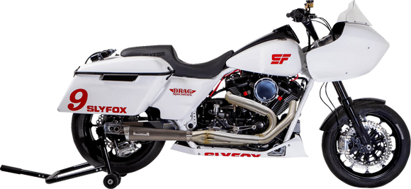 SLYFOX 2-into-1 Full Exhaust System - Stainless Steel SF1F3T