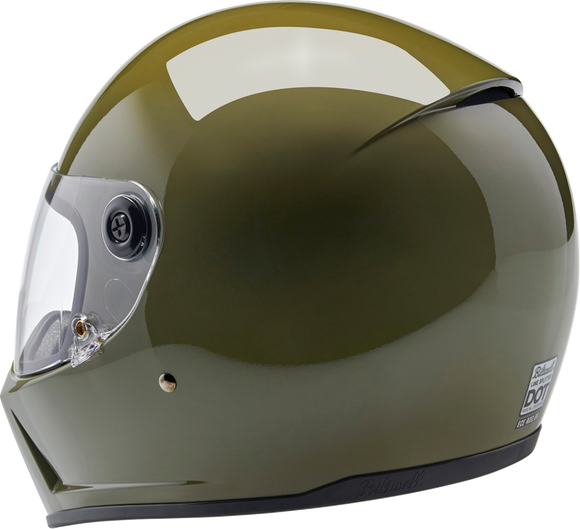 BILTWELL Lane Splitter Helmet - Gloss Olive Green - 2XL 1004-154-506