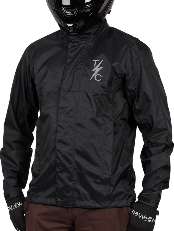 THRASHIN SUPPLY CO. Mission WP Rain Jacket - Black - Large TMJ-15-10