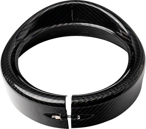 SLYFOX Headlight Trim w/ Visor - 7" - Gloss 1508-3111