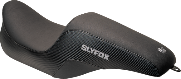 SLYFOX Drifter Seat - Gray Logo - Smooth Vinyl - Carbon Fiber - FL '08-'23 0801-1615