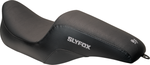 SLYFOX Drifter Seat - Gray Logo - Smooth Vinyl - Carbon Fiber - FL '97-'07 0801-1613