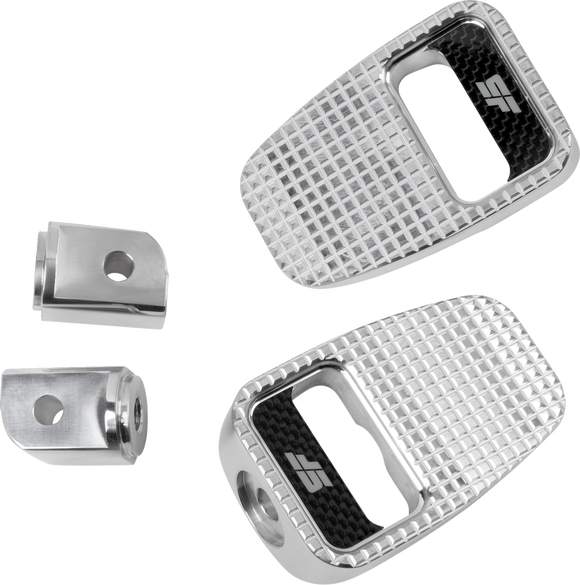 SLYFOX Footpegs - Silver Polished - Rear SF-904-02-2