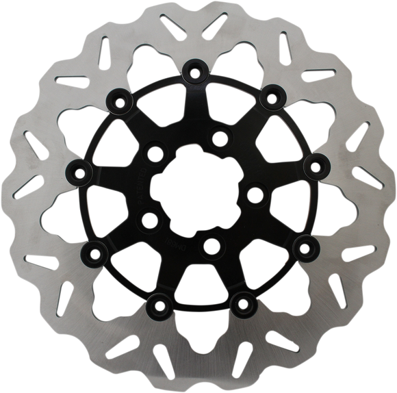 GBRAKES Wave? Brake Rotor - Rear - Black Carrier DF681CW-B