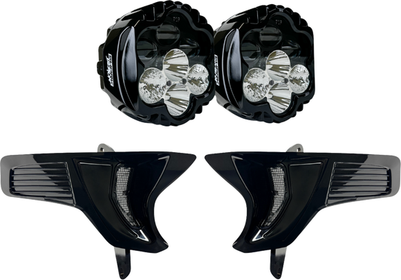 CUSTOM DYNAMICS Shark Demon? 2 Headlight Light - w/ Speed Plates SD2-23-RG-WW