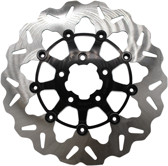 GBRAKES Front Wave? Rotor - Black Carrier DF680CW-C