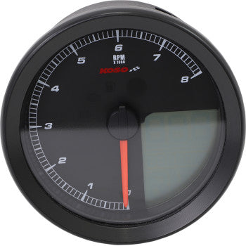 KOSO - HD-04 SPEEDOMETER/ TACHOMETER - BLACK BEZEL