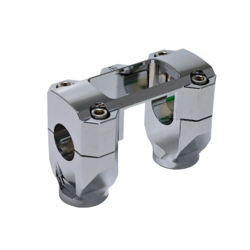 OG-2 chrome straight motorcycle handlebar riser clamp
