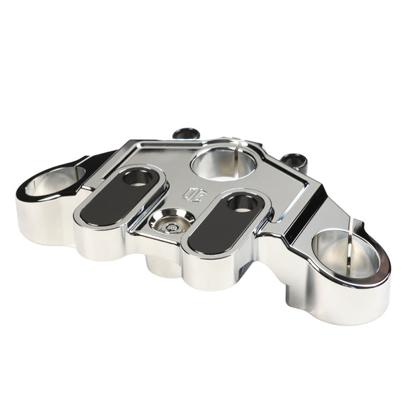 Chrome top triple tree for 2014–2023 Touring motorcycles