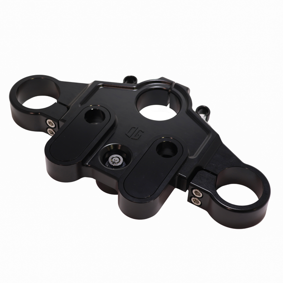 OG Moto 2014–2023 Touring Top Triple Tree (49mm) — black anodized top tree for Harley‑Davidson Touring