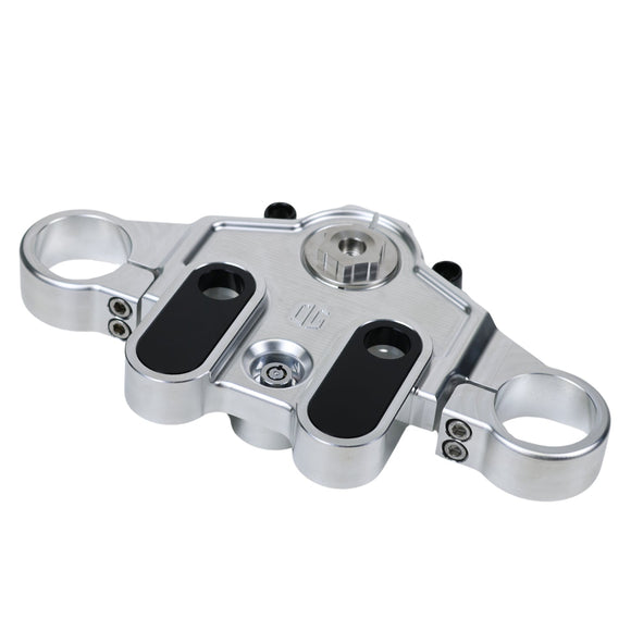 Aluminum touring top triple tree clamp for motorcycles
