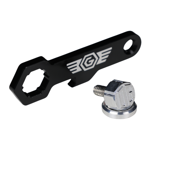 OG billet aluminum seat screw with mounting wrench