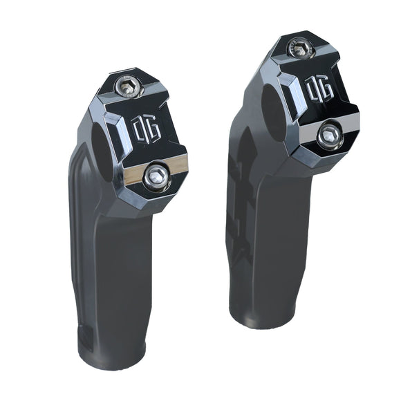 OG chrome dual riser handlebar top clamps