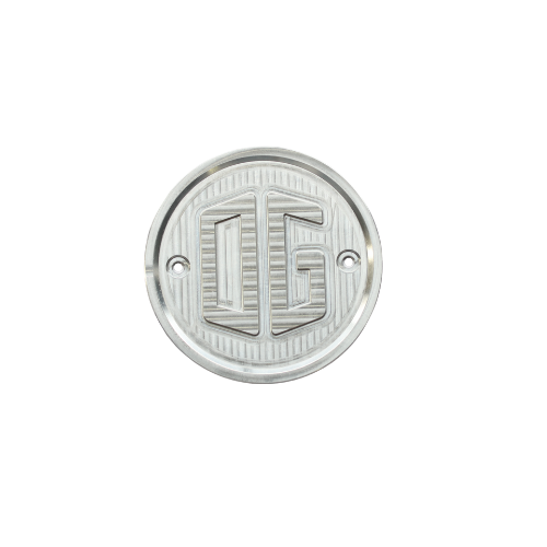 OG Gauge Block-Off Plate 6061 T6 billet aluminum chrome dash hole cover for Harley Softail & Dyna