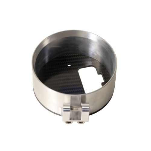 Aluminum billet gauge pod with carbon fiber insert for Indian Chief motorcycle
