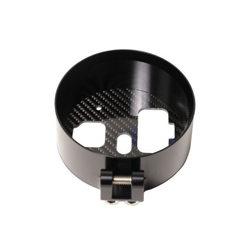 OG Moto Billet Gauge Pod for 2021+ Indian Chief — black anodized with carbon fiber backing