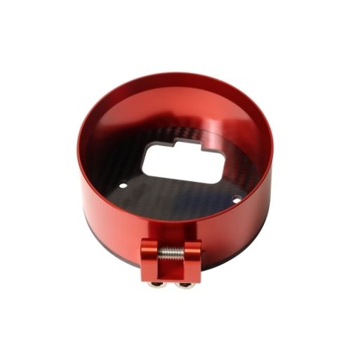Red billet aluminum gauge pod for Indian Chief motorcycle