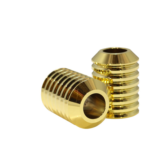Gold billet replacement crash bar sliders for motorcycle