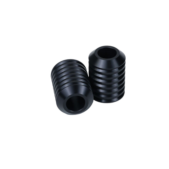 OG Replacement Delrin Crash Bar Sliders - black Delrin slider ends for Harley‑Davidson crash bars (pair)