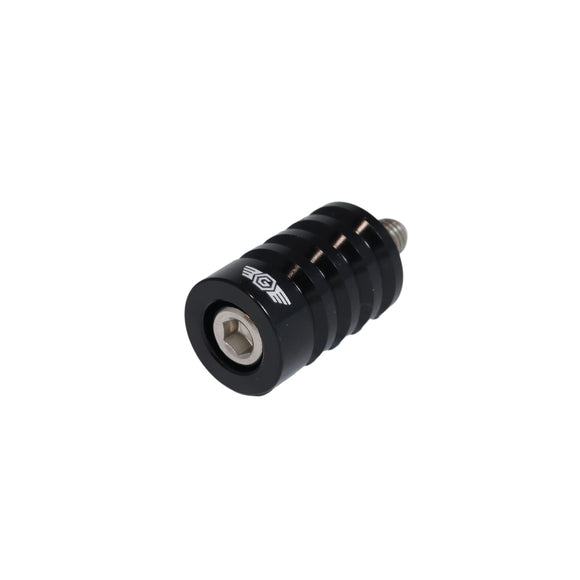 OG Shorty Shifter Peg 1.35in black anodized 6061-T6 V-groove shifter peg for Harley-Davidson