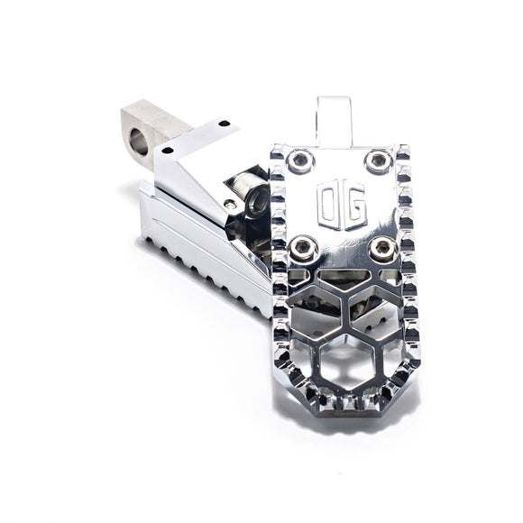 OG V3 Mini chrome motorcycle foot pegs