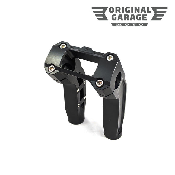 Original Garage Moto 6.5in black pullback motorcycle handlebar risers