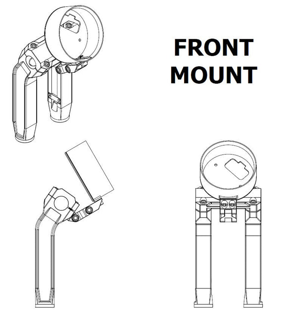 Billet gauge pod front mount for Indian Chief motorcycle