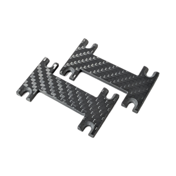 Carbon fiber motorcycle wire bracket pair