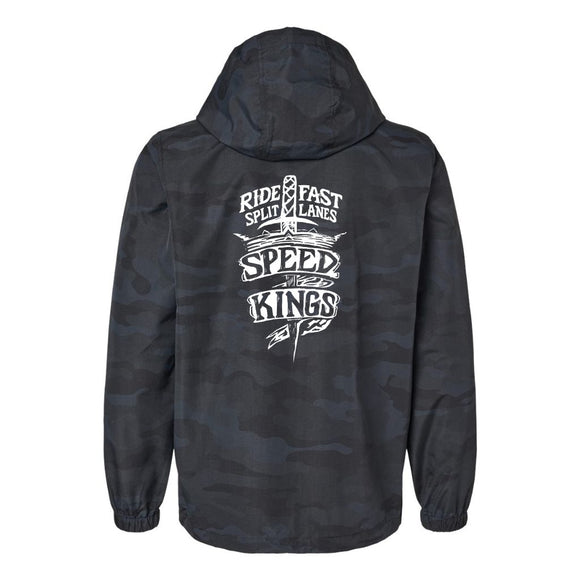 Black camouflage waterproof windbreaker motorcycle jacket