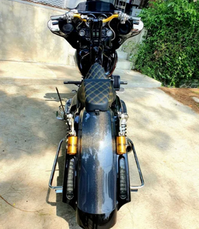 HOFMANN DESIGNS 2009 & LATER BAGGER CARBON FIBER REAR FENDER W/ SEAT DOCKING KIT - 0