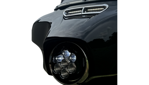 CUSTOM DYNAMICS SHARK DEMON™ PERFORMANCE LED HEADLIGHT FOR 1994-2023 BATWING & ROAD KING