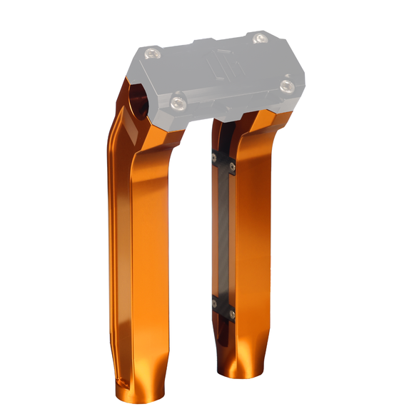 10.5-inch orange anodized pull-back motorcycle handlebar riser legs