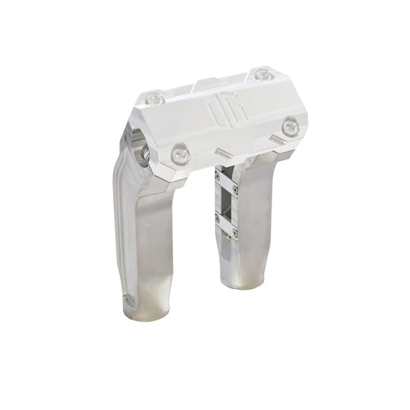 6.5-inch pullback handlebar riser legs, aluminum finish