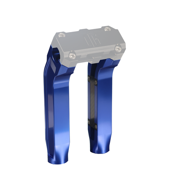 8.5-inch pull-back motorcycle handlebar riser legs, blue