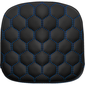 Saddlemen Sissy Bar Pad Honeycomb Blue Stitching