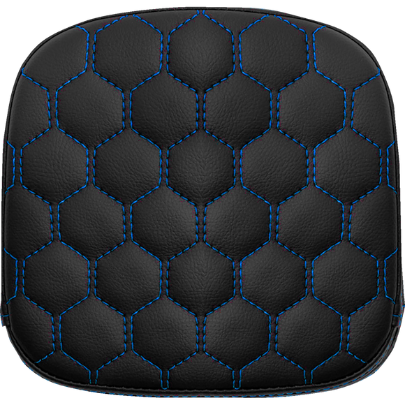 Saddlemen Sissy Bar Pad Honeycomb Blue Stitching